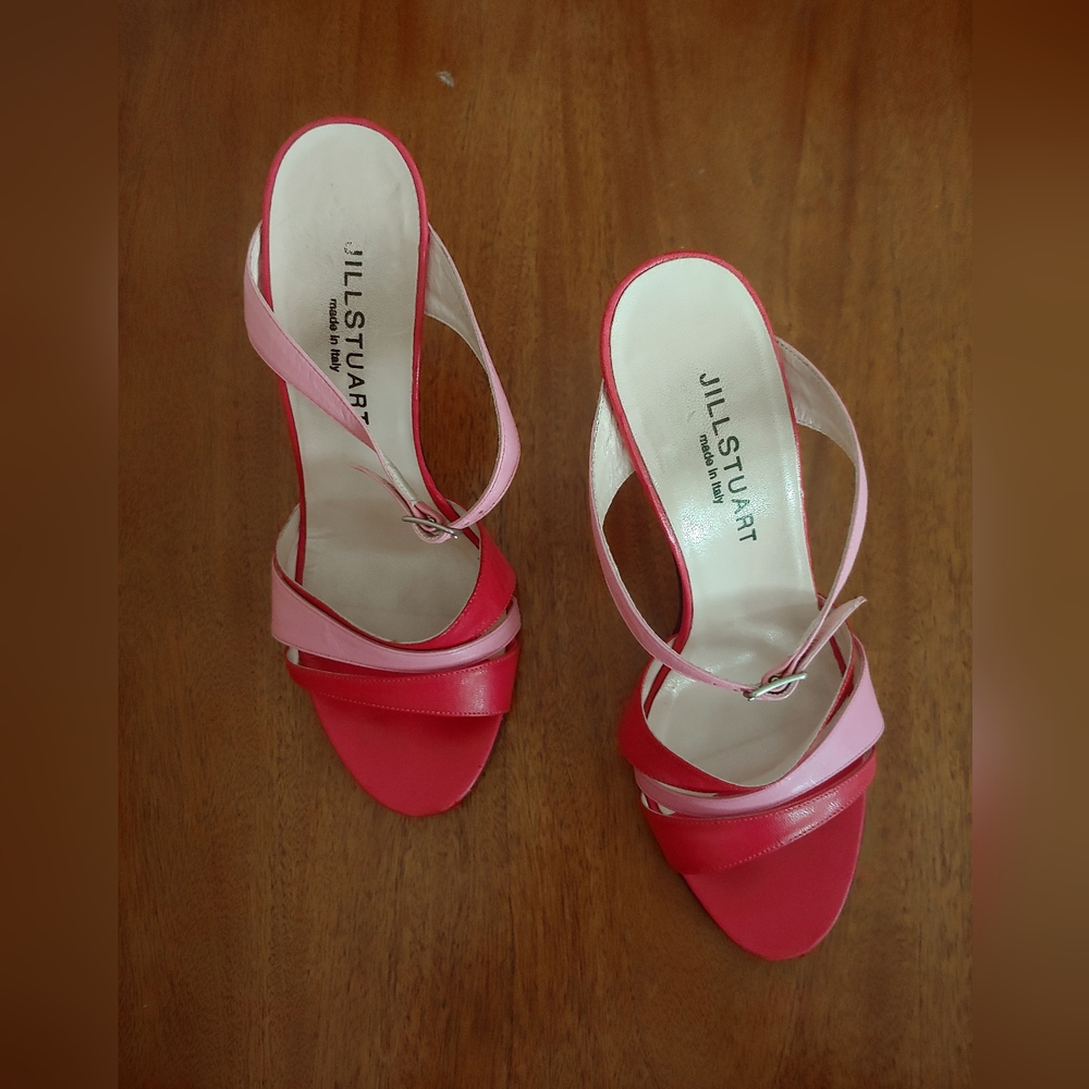 Jill Stuart Strappy Pink High Heels 8 1/2